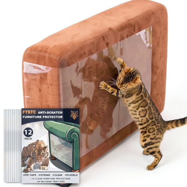 Anti Cat Scratch Furniture Protector FTSTC 12-Pack Duty Transparent-0